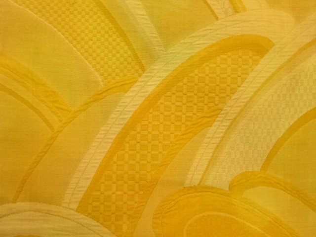  抽象波模様織出し名古屋帯